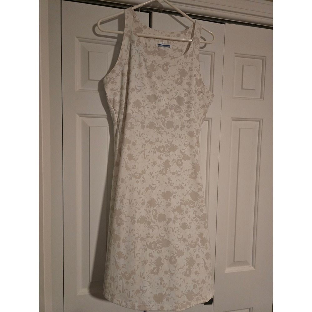 Columbia Womens Floral Racerback Active Dress Tan Cream Large